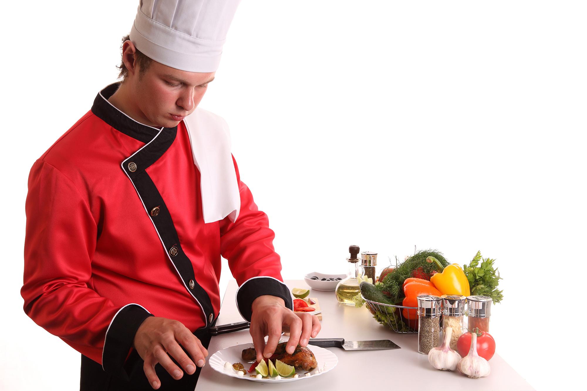 Lezione in diretta: chef mostra impiattamento